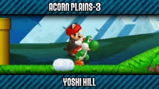 New Super Mario Bros. U 100% - Acorn Plains-3: Yoshi Hill