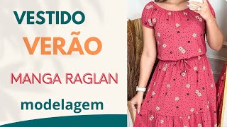 ✅ VESTIDO VERÃO MANGA RAGLAN/ modelagem passo a passo iniciantes na costura