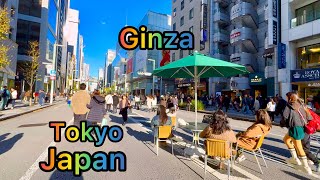 [4K] Walking Tour From Shimbashi to Ginza. Tokyo, Japan.