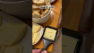 Three steps for the best Swiss meal - raclette!