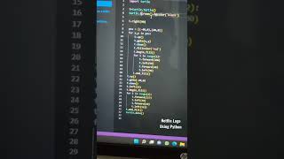 Create Netflix logo Using Python in VS code