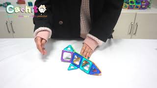 Cachito 磁力片  3D磁力玩具  磁力积木之小鱼（Cachito magnetic building blocks with Fish ）