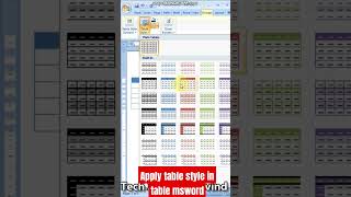 apply table style in msword #word #techindia #viral #word #mswordinhindi #@computergyan338