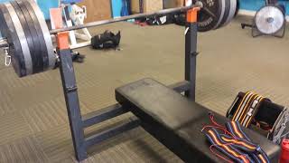 Kole Carter 585 lb raw bench press 56 years old 265kg no video of it though