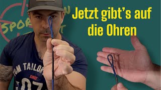 Ohren wickeln bei der diy Dyneema Sehne - Serving ears with the diy Dyneema String