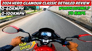 All New 2024 Hero Glamour 125 Ride Review || Led Headlight & New features || Honda sp125 killer😱 .