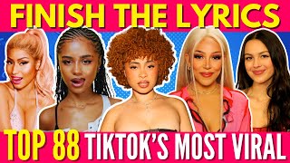 FINISH THE LYRICS - Most Popular Viral TikTok Songs (2021-2023)📀MEGA CHALLENGE📢🎵