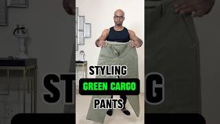 Styling green cargo pants #mensfashion #greenoutfit #cargopants #menswear #style #greenwhitedress