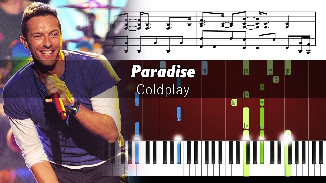 Coldplay - Paradise - Epic Piano Tutorial With Sheet Music - YouTube