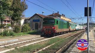 La D.445.1001 di Fondazione Fs al traino di un demolendo per San Giuseppe di Cairo