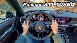 Driving the 2021 Porsche 911 Turbo - Intense Launch Control (POV Binaural Audio)