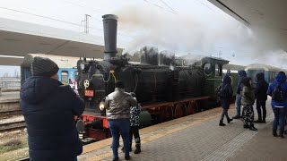 Парен локомотив 26.26 от 1908г. Възстановен и в състав на атракционно пътуване София - Банкия