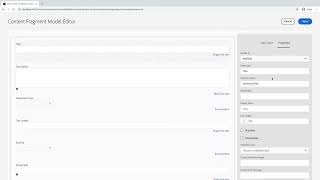 Adobe Experience Manager (AEM) - Content Fragment (CF) Editor