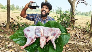 Brandy Drink Rabbit Curry | முயல் கறி குழம்பு | Muyal Kari Gravy in village style |