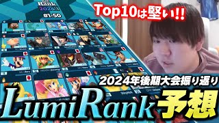 2024年後期の大会結果を振り返り　しゅーとんのLumirankは何位？　【スマブラSP】