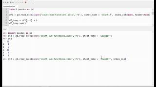 Excel and Python Pandas Countif