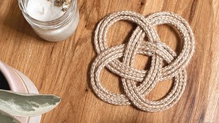 DIY: cómo hacer posa fuentes nórdico en macramé con soga o yute