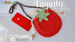 Hướng Dẫn Móc Túi Cà Chua Đựng Điện Thoại Siêu Đẹp 🍅 Crochet Tomato Phone Bag Tutorial