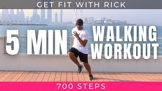 5 Minute Walking Workout | 700 Steps at Home