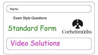 Standard Form Answers - Corbettmaths
