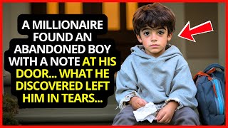 A Millionaire Found An Abandoned Boy With A Note At His Door... What He Discovered Left Him In Tears