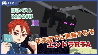 【マイクラ】年末走り納め延長戦！！毎日走るエンドラRTA 最終日ゲリラ朝活