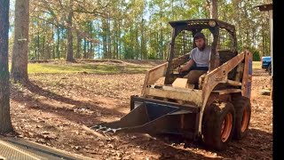 Stump bucket attachment build for the bobcat 743