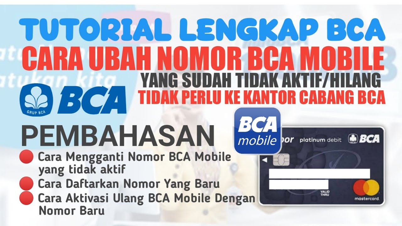 Cara Ganti Nomor Hp BCA Mobile Banking Yang Tidak Aktif/Hilang - YouTube