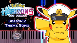 Pokemon Horizons Season 2 English Opening Piano Tutorial - Pokemon Horizons The Search For Laqua