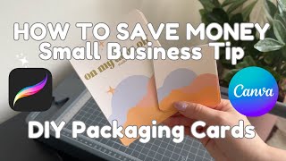 SMALL BUSINESS TIP - DIY Thank You & Backing Cards With Canva or Procreate