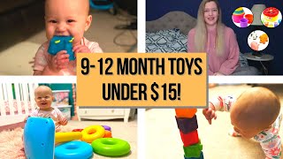 BEST 9-12 MONTH OLD TOYS UNDER $15 | Screen-Free and Easy to Find!