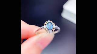 Oval Cut, 4x5mm, Natural London Blue Topaz Ring, Wedding/Engagement/Any Occasion, Only $62.25