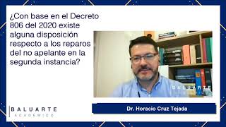 Aclaración sobre los reparos del no apelante en el Decreto 806 del 2020