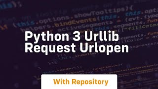 Python 3 urllib request urlopen