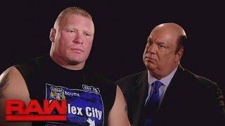 Brock Lesnar explains what he'll do to Goldberg at Survivor Series: Raw, Nov. 7, 2016