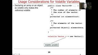 Usage Considerations ofJava Volatile Variables