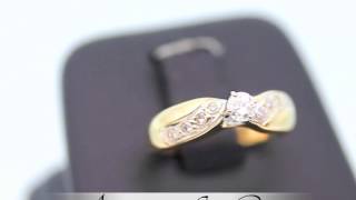 14K Yellow Gold Diamond Engagement Ring 0.25 Ctw