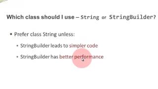 Java Basics - Intro to Class StringBuilder