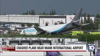 Amazon cargo plane crashes after going off Miami International Airport runway