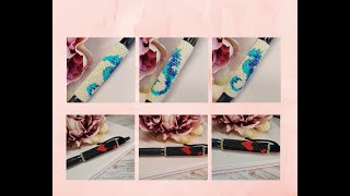 Pen Topper Kit using miyuki delicas and peyote stitch with a Pilot G2 pen