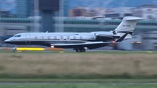 [FullHD] Private Gulfstream G650 landing \u0026 takeoff at Geneva/GVA/LSGG