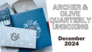 Archer & Olive Quarterly Unboxing | December 2024