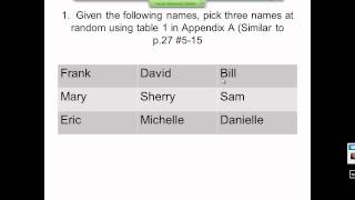 Elementary Statistics - Simple Random Sampling