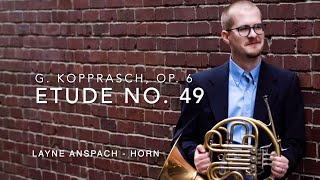 G. Kopprasch: Etude No. 49, Etudes for Low Horn, Op. 6