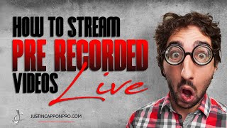 How to Live Stream a PRE-RECORDED VIDEO on YouTube! (Restream)