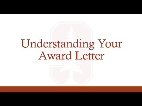 Understanding Your Award Letter Understanding Your Award Letter