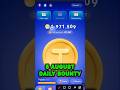 5 AUGUST TAPCOIN DAILY BOUNTY #dailybounty