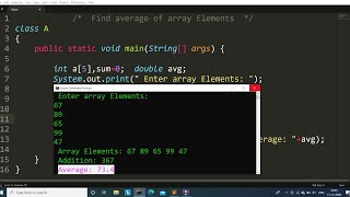Java program to find average of an array elements | Learn Coding