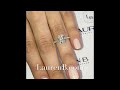 2.02 ct radiant cut diamond three row band engagement ring