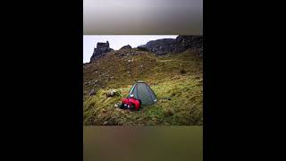 Wild camping on Binevenagh mountain NI in a Eurohike Tamar 2 Tent #wildcamping #outdoors #mountains